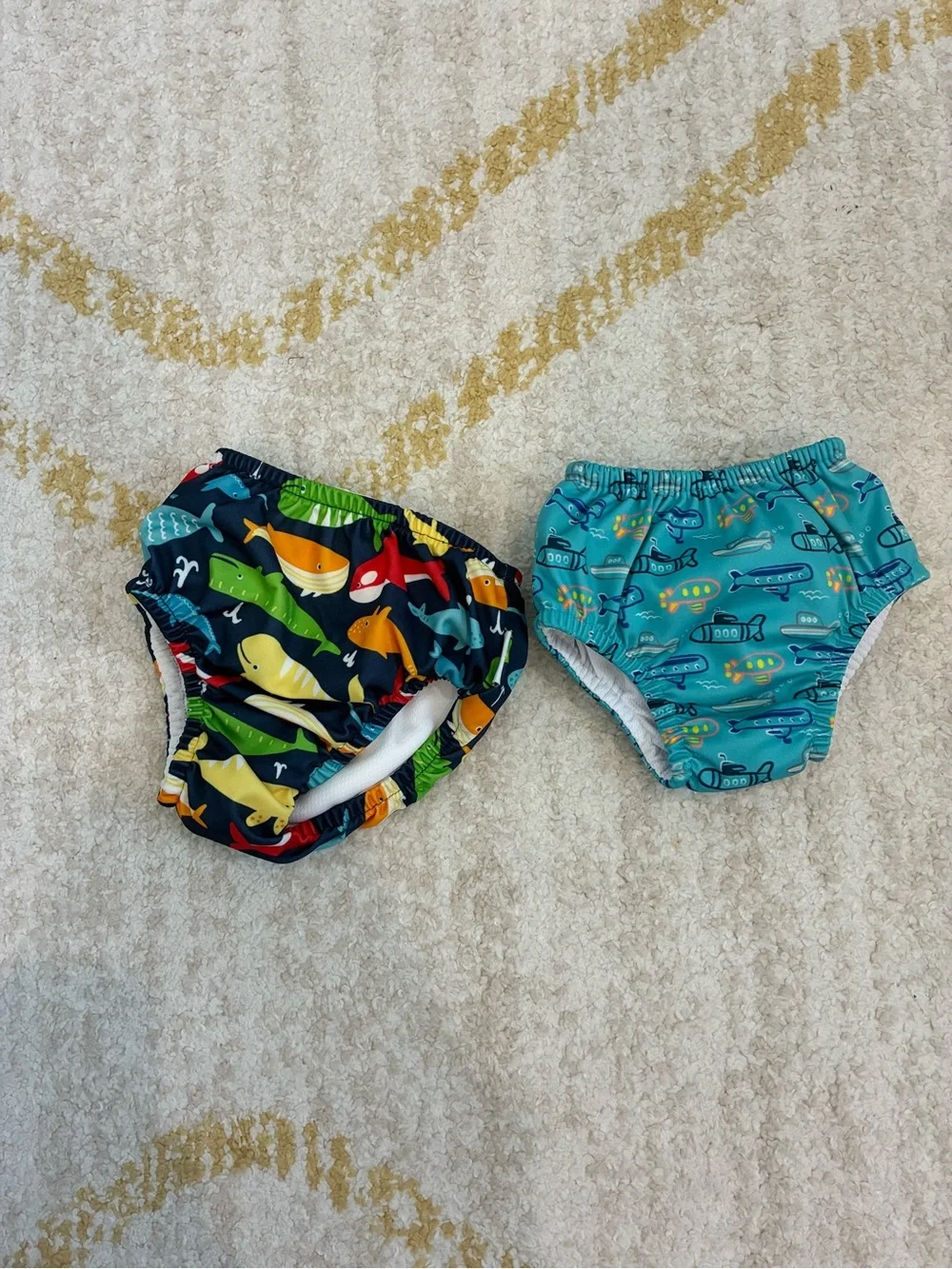 Baby Swim Diaper Set - Whale & Submarine Prints 6-12 months